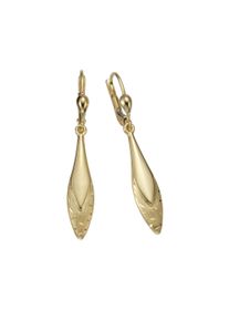 Diamonds by Ellen K. Damen Paar Ohrhänger "375 Gold glanz matt diamantiert", ONE-SIZE, Gold, gelb, FASCINATION BY ELLEN K., Gold, Ohrringe