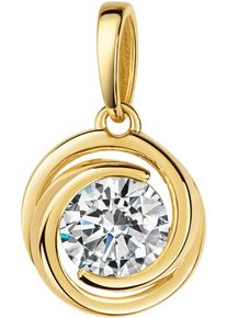Firetti Damen Ketten-Anhänger "Schmuck Geschenk Gold 375 Halsschmuck Anhänger rund verschlungen", Gelbgold 375, 1,3 g, gold, Gelbgold 375,