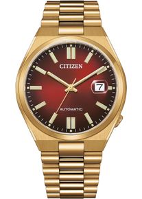 Citizen Damen Automatikuhr "Tsuyosa", gold, Armbanduhren, Armbanduhr, Damenuhr, Herrenuhr, Edelstahlarmband, Saphirglas, Datum