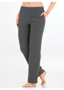 Plantier Damen Homewearpants, Gr. 18, grau, 50% Baumwolle, 50% Polyester, unifarben, Hosen