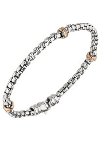 Jobo Damen Goldarmband, Roségold 585-Weißgold 585-Diamanten, rosa, Rosu00e9gold 585, Weißgold 585, Diamanten, Armbänder, 585 Gold bicolor mit 39