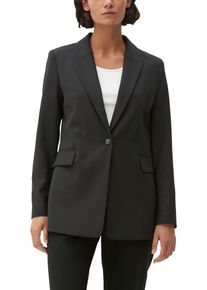 Damen Longblazer, schwarz, elegant, Gr. 46, s.Oliver BLACK LABEL, unifarben, Web, Obermaterial: 47% Polyester, 47% Viskose, 6% Elasthan. Futter: 51%