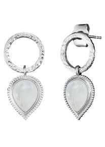 Engelsrufer Damen Paar Ohrstecker "Mondstein für Lebenskraft & Heiterkeit, ERE-PUREDROP-MO", Silber 925 (Sterlingsilber), bunt, Silber 925