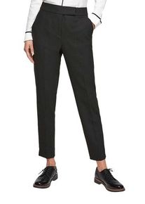 Damen 7/8-Hose, grau, elegant, Gr. 44, s.Oliver BLACK LABEL, unifarben, Web, Obermaterial: 47% Polyester, 47% Viskose, 6% Elasthan, Hosen, mit