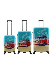 Volkswagen Koffer "Ready To Ride", bunt, bedruckt, casual, Koffer, aus 600D rPet ABS-Material