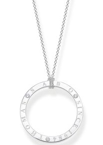 Thomas Sabo Damen Kette mit Anhänger "Kreis silber, KE1877-051-14-L90", 90, Silber 925 (Sterlingsilber), bunt, Silber 925 (Sterlingsilber),