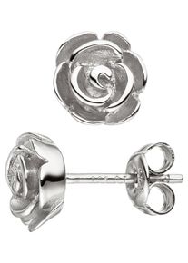 Jobo Damen Paar Ohrstecker "Rose", Silber 925 (Sterlingsilber), silber, Silber 925 (Sterlingsilber), Ohrringe, 925 Silber