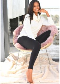 Apollo Damen Thermoleggings, Gr. L, schwarz, Obermaterial: 90% Polyester, 10% Elasthan, unifarben, Hosen, innen flauschig angeraut
