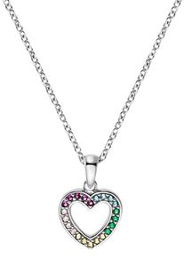 Mädchen Kette mit Anhänger "Herz 2031167", Silber 925 (Sterlingsilber), L: 38cm, bunt, Prinzessin Lillifee, Silber 925 (Sterlingsilber), Halsketten,