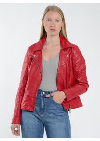 Maze Damen Lederjacke "4202129", rot, Gr. XS, Obermaterial: 100% Leder / Innenfutter: 100% Baumwolle / Ärmelfutter: 100% Polyester, Jacken