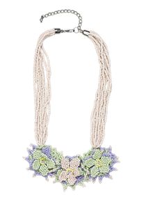 Damen Kette mit Anhänger "Eleni", bunt, Basic, Collezione Alessandro, Glas, Halsketten, 8 reihige Glasperlenkette