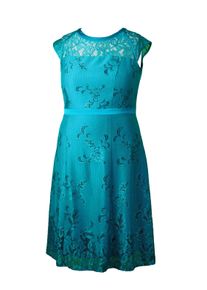 Damen Spitzenkleid "HERMANN LANGE Collection Spitzenkleid Ava", blau, Gr. 46, HERMANN LANGE Collection, 80% Polyamid, 20% Polyester, Kleider