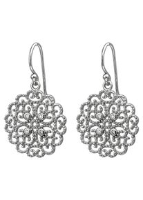 Jobo Damen Paar Ohrhänger, Silber 925 (Sterlingsilber), silber, Silber 925 (Sterlingsilber), Ohrringe, 925 Silber mit 8 Zirkonia