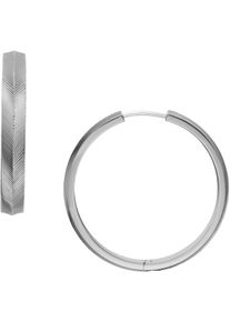 Fossil Damen Paar Creolen "HARLOW, JF04664791, JF04668040", Edelstahl, silber, Edelstahl, Ohrringe