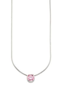 Bruno Banani Damen Kette mit Anhänger "Schmuck Geschenk Silber 925 Halsschmuck Halskette Schlangenkette Stein", Silber 925 (Sterlingsilber), L: 45cm,