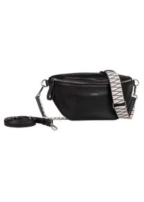 Gabor Damen Bauchtasche "Silena", schwarz, Polyurethan, clean, gepflegt, geprägtes Muster, unifarben, Taschen, hochwertig gewebte Gurtband und ein