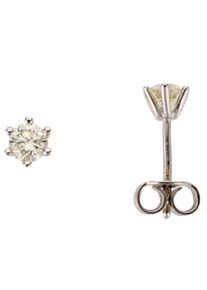 Firetti Damen Paar Ohrstecker "Schmuck Geschenk Gold 750 Ohrschmuck Solitär", 0,5 ct LR = lupenrein, Weißgold 585-Diamanten, weiß, Weißgold 585,