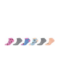 s.Oliver Kinder Sneakersocken "Sneakersocken 6er Pack", Gr. 27, lila, 78% Baumwolle 20% Polyamid 2% Elasthan, gemustert, Socken