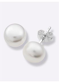Lady Damen Paar Ohrstecker, Ø ca. 10mm, silber, Ohrringe