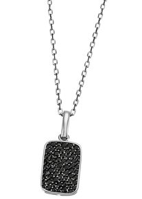Firetti Damen Kette mit Anhänger "Schmuck Geschenk Silber 925 Halsschmuck Halskette Ankerkette Pavé", Silber 925 (Sterlingsilber), L: 45cm B: 1,2mm,