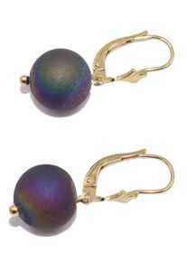Firetti Damen Paar Ohrhänger "Schmuck Geschenk Silber 925 Ohrschmuck Patentbrisur Edelstein Achat", Silber 925 (Sterlingsilber), bunt, Silber 925