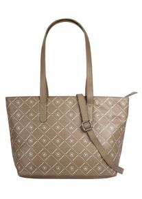 Bruno Banani Damen Shopper, grau, Leder, Taschen, echt Leder