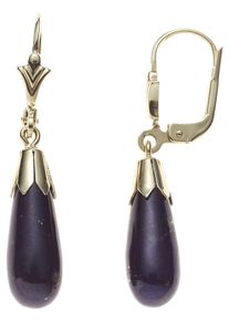 Jobo Damen Paar Ohrhänger, Gelbgold 333, gold, Gelbgold 333, Ohrringe, Tropfen 333 Gold mit Lapislazuli