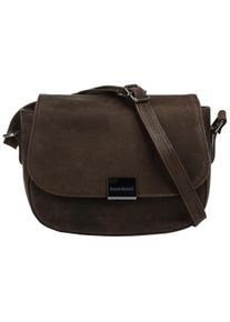 Bruno Banani Damen Umhängetasche, braun, Leder, unifarben, Taschen, echt Leder