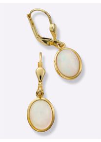 Lady Damen Paar Ohrstecker, Kristallopal ct, silber, Ohrringe