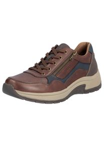 Rieker Herren Sneaker, Gr. 45, bunt, Leder, Lederimitat, sportlich, Schuhe, Freizeitschuh, Halbschuh, Schnürschuh mit gepolstertem Schaftrand