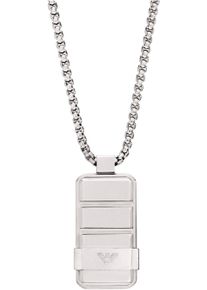Emporio Armani Damen Kette mit Anhänger "EAGLE LOGO EGS3078040", Edelstahl, L: 52,5cm, silber, Edelstahl, Halsketten