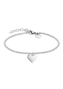 Tamaris Damen Armband "Herz, TJ-0043-B-17, TJ-0044-B-17", Edelstahl, silber, Edelstahl, Armbänder