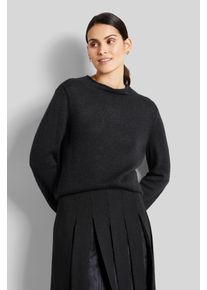 Bugatti Damen Rundhalspullover, schwarz, casual, Gr. XL, unifarben, 48% Polyamid, 22% Alpaka, 22% Polyacryl, 8% Wolle, Pullover, mit überschnittenen
