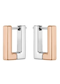 Lacoste Damen Paar Ohrstecker "Schmuck Edelstahl Ohrrschmuck Ohrringe IMPRESSION", Edelstahl, rosa, Edelstahl, Ohrringe, wahlweise mit oder ohne