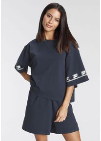 Fila Damen Schlafanzug, Gr. XS, blau, Jersey, Obermaterial: 95% Baumwolle, 5% Elasthan, unifarben, Basic, Homewear-Sets, mit Markenlogo Details in
