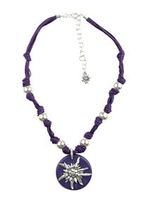Allgäu Rebell ALLGÄU REBELL Damen Kette mit Anhänger "Maria", lila, Basic, PTFE-Kunststoff, Halsketten, rustikaler Charme