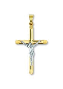 ONE ELEMENT Damen Ketten-Anhänger "Kreuz Anhänger aus 333 Gelbgold", Gelbgold 333-Gold, gold, Gelbgold 333, Gold, Schmuckanhänger, Damen Gold Schmuck