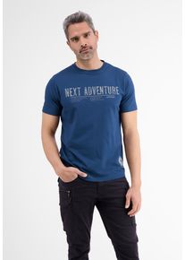 Lerros Herren T-Shirt "Lerros T-Shirt *Next Adventure*", blau, Gr. S, 100% Baumwolle, Shirts