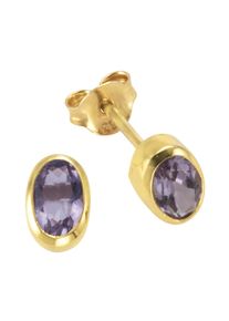 Vivance Damen Paar Ohrstecker "333/- Gelbgold mit Amethyst", ONE-SIZE, Gold, gelb, Gold, Ohrringe