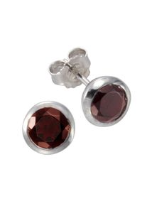 Vivance Damen Paar Ohrstecker "925/- Sterling Silber Granat", ONE-SIZE, Silber 925 (Sterlingsilber), weiß, Silber 925 (Sterlingsilber), Ohrringe
