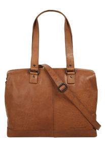 SPIKES & SPARROW Damen Shopper "LAPTOP SHOULDERBAG", SPIKES & SPARROW, braun, Leder, unifarben, Taschen, echt Leder