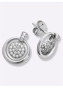 Lady Damen Paar Ohrstecker, Zirkonia ct, silber, Ohrringe