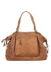XZONE X-ZONE Damen Shopper, braun, Leder, vintage, Taschen, echt Leder, Made in Italy