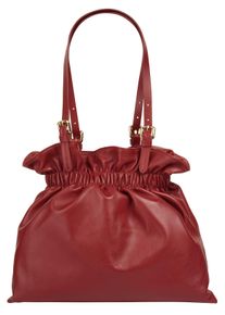 Samantha Look Damen Shopper, rot, Leder, unifarben, Taschen, echt Leder, Made in Italy