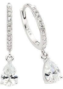Firetti Damen Paar Creolen "Schmuck Geschenk Silber 925 Ohrschmuck Ohrringe Tropfenanhänger", Silber 925 (Sterlingsilber), silber, Silber 925