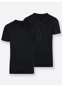 Bugatti Herren Unterhemd, Gr. 4, schwarz, 100% Baumwolle, Unterhemden