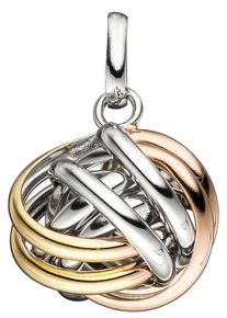 Jobo Damen Ketten-Anhänger "Anhänger Knoten", Silber 925 (Sterlingsilber), silber, Silber 925 (Sterlingsilber), Schmuckanhänger, 925 Silber vergoldet