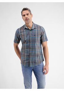 Lerros Herren Kurzarmhemd "Lerros Kurzarmhemd für Herren, groß kariert", blau, Gr. S, 100% Baumwolle, Hemden