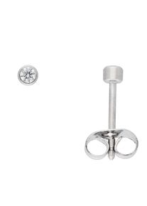 Adelia´s ADELIA ́S Damen Paar Ohrhänger "Edelstahl Ohrringe Ohrstecker mit Zirkonia Ø 2,5 mm", Damen, Edelstahl, silber, Edelstahl, Ohrringe, mit Zirkonia