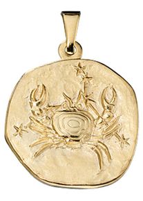 Jobo Damen Sternzeichen-Anhänger "Sternzeichen Krebs", Gelbgold 333, gold, Gelbgold 333, Schmuckanhänger, 333 Gold